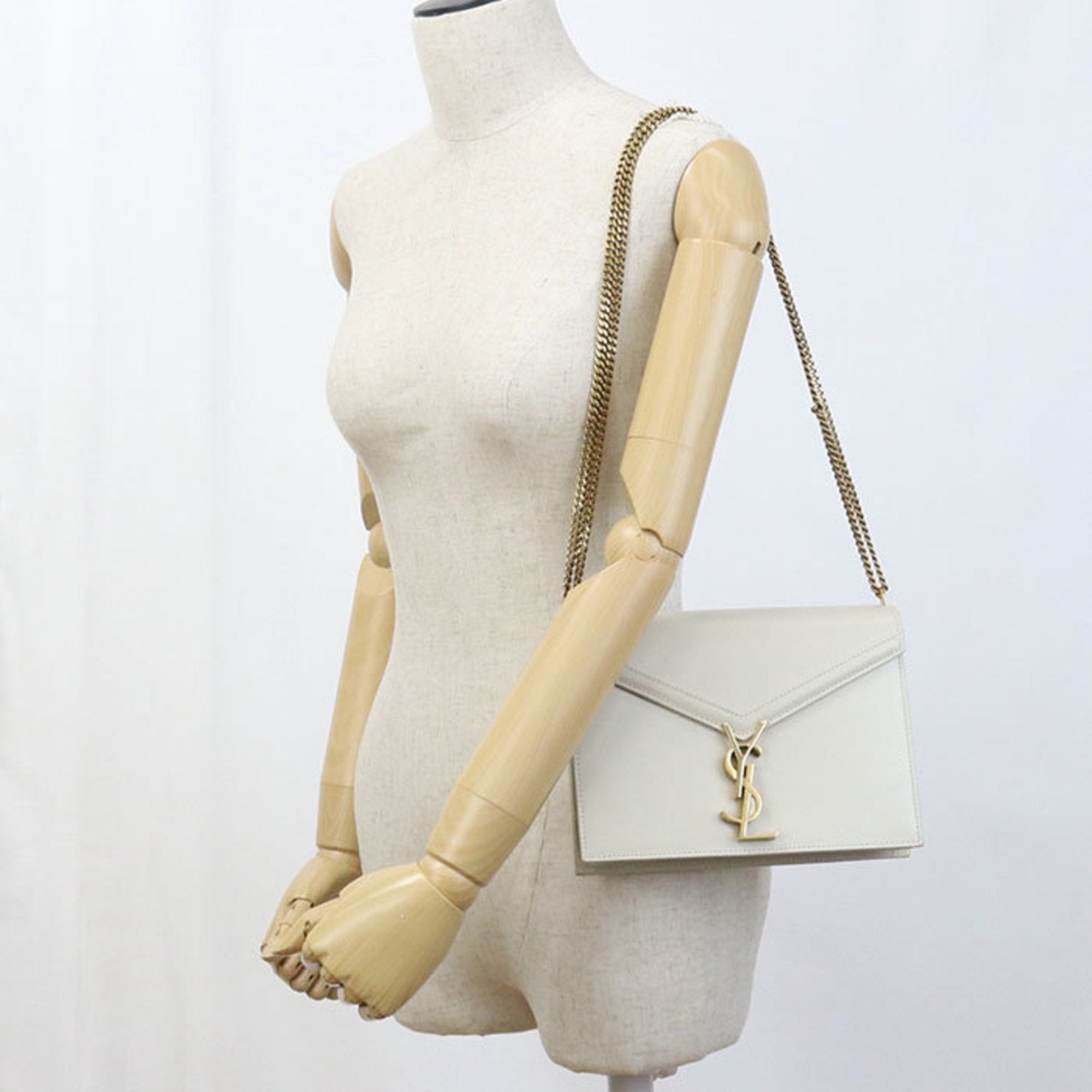 SLT LAURENT Cassandra Shoulder Bag SL89144 532750 Chain Women's Ivory