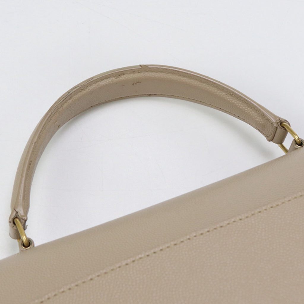 SLT LAURENT Cassandra Handbag SL88880 623931 Top Handle Medium Women's Beige