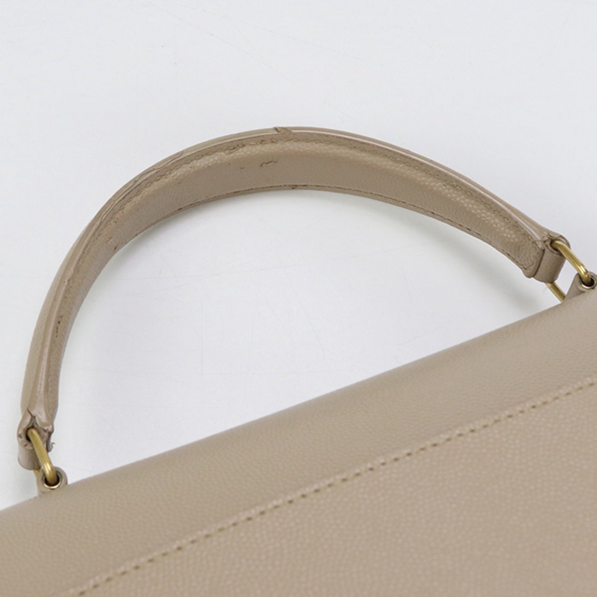 SLT LAURENT Cassandra Handbag SL88880 623931 Top Handle Medium Women's Beige