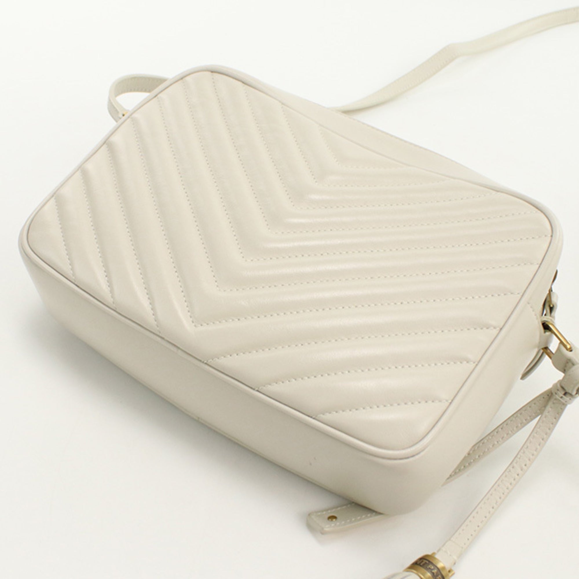 SLT LAURENT Saint Laurent Crossbody Shoulder Bag 574494 Lou Women's White