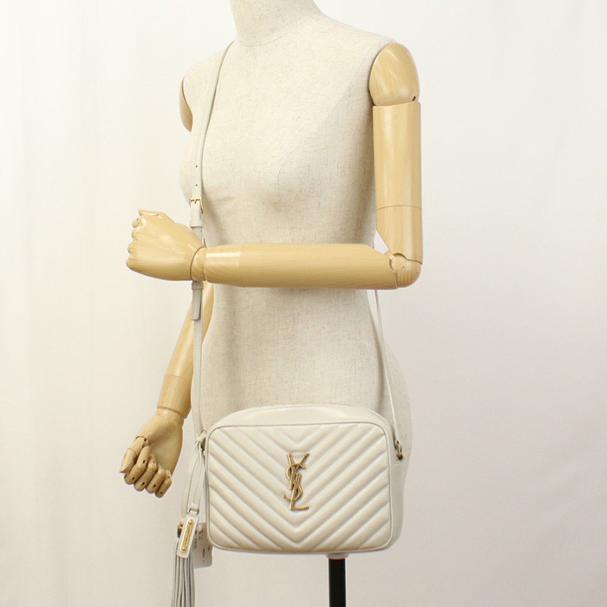 SLT LAURENT Saint Laurent Crossbody Shoulder Bag 574494 Lou Women's White
