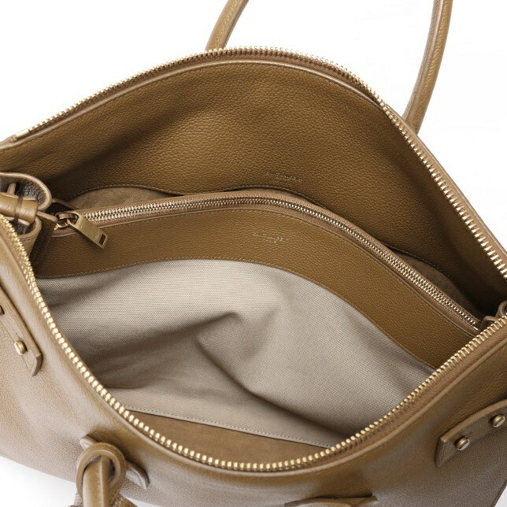 SLT Laurent SAINT LAURENT Thin Large Sac du Jour 737586 Grained Leather Camel K-158493