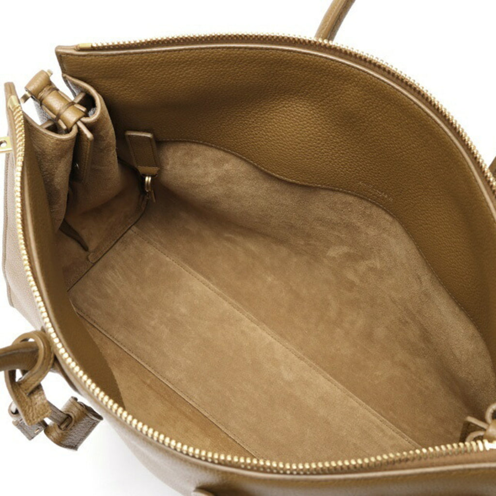 SLT Laurent SAINT LAURENT Thin Large Sac du Jour 737586 Grained Leather Camel K-158493