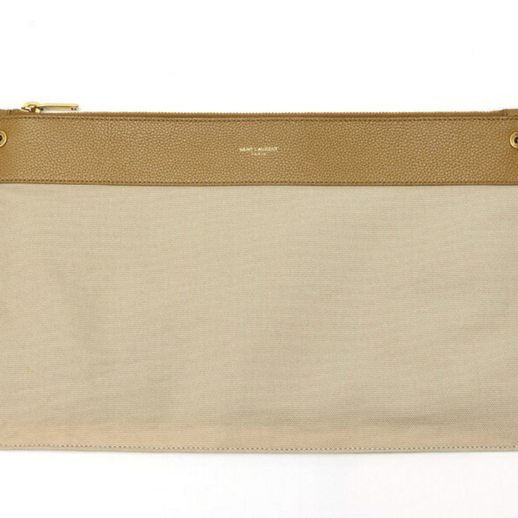 SLT Laurent SAINT LAURENT Thin Large Sac du Jour 737586 Grained Leather Camel K-158493