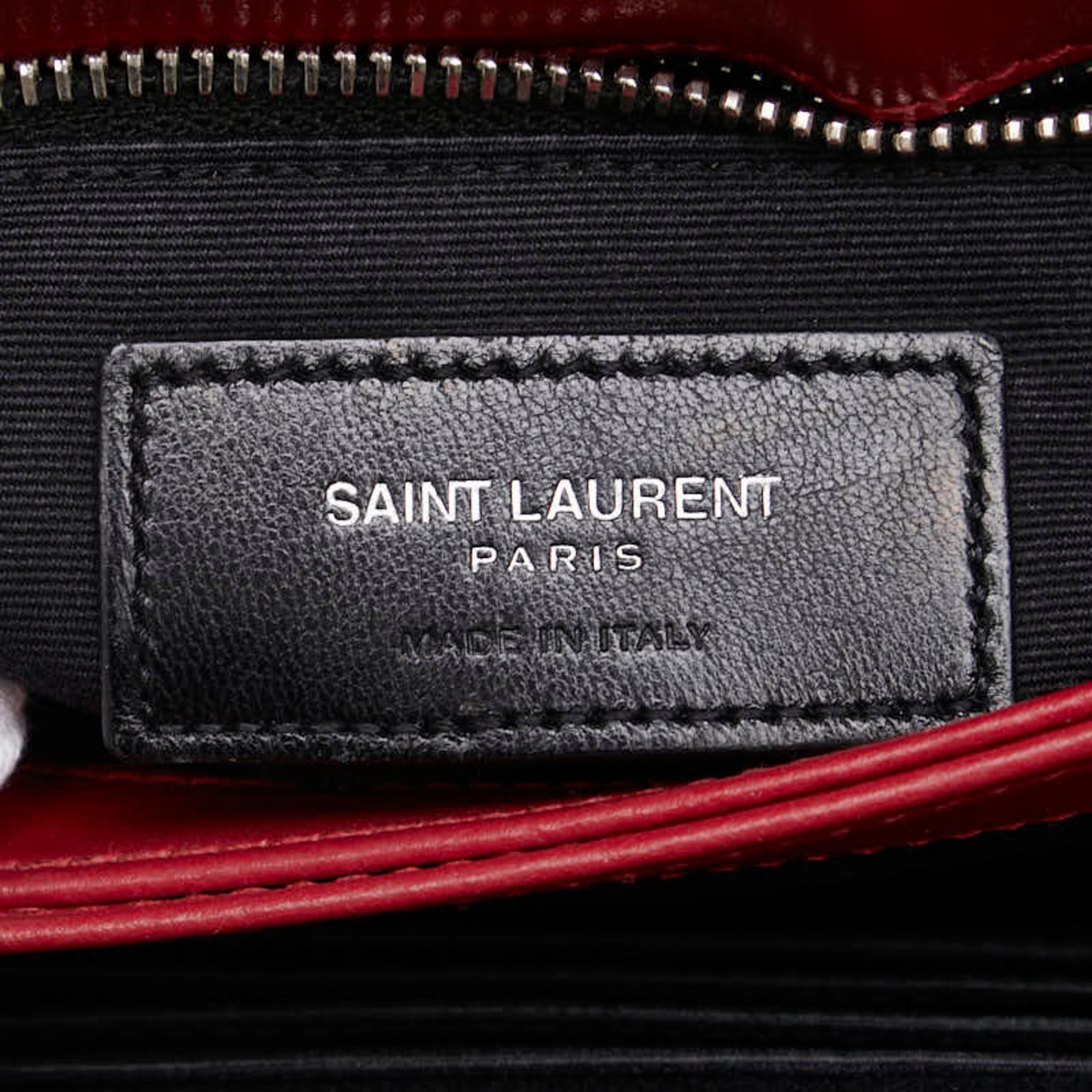 SLT Laurent YSL Logo Lulu Toy Bag Shoulder 467072 Wine Red Leather Women's SAINT LAURENT