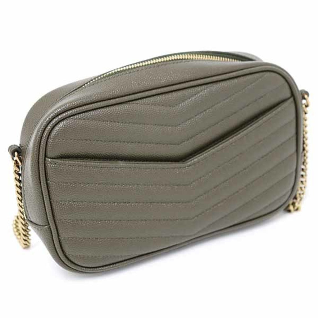 SLT Laurent Lou chain shoulder bag with tassel, calfskin 612579 khaki