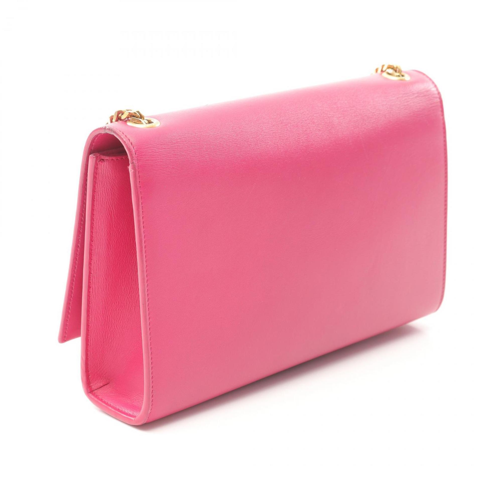 SLT Laurent Kate Monogram Shoulder Bag, Leather, Women's, Pink, 354119