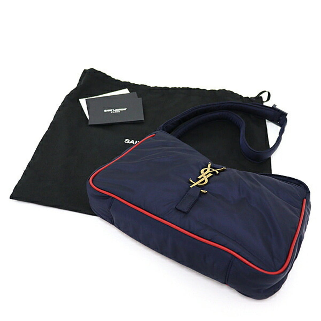 SLT Laurent Le Cin Cassette Shoulder Bag Eco Nylon Navy/Red 733294 YSL