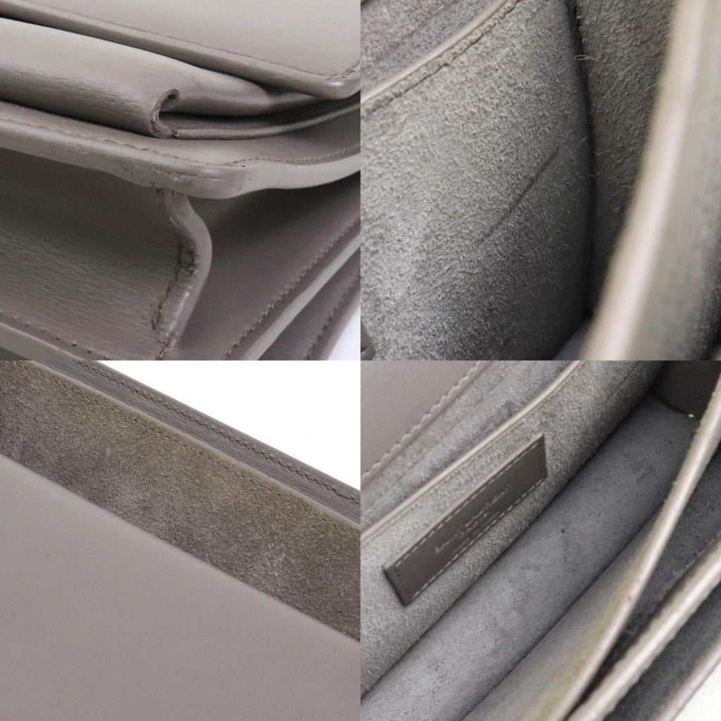 SLT Laurent shoulder bag leather metal grey silver women's e60593a