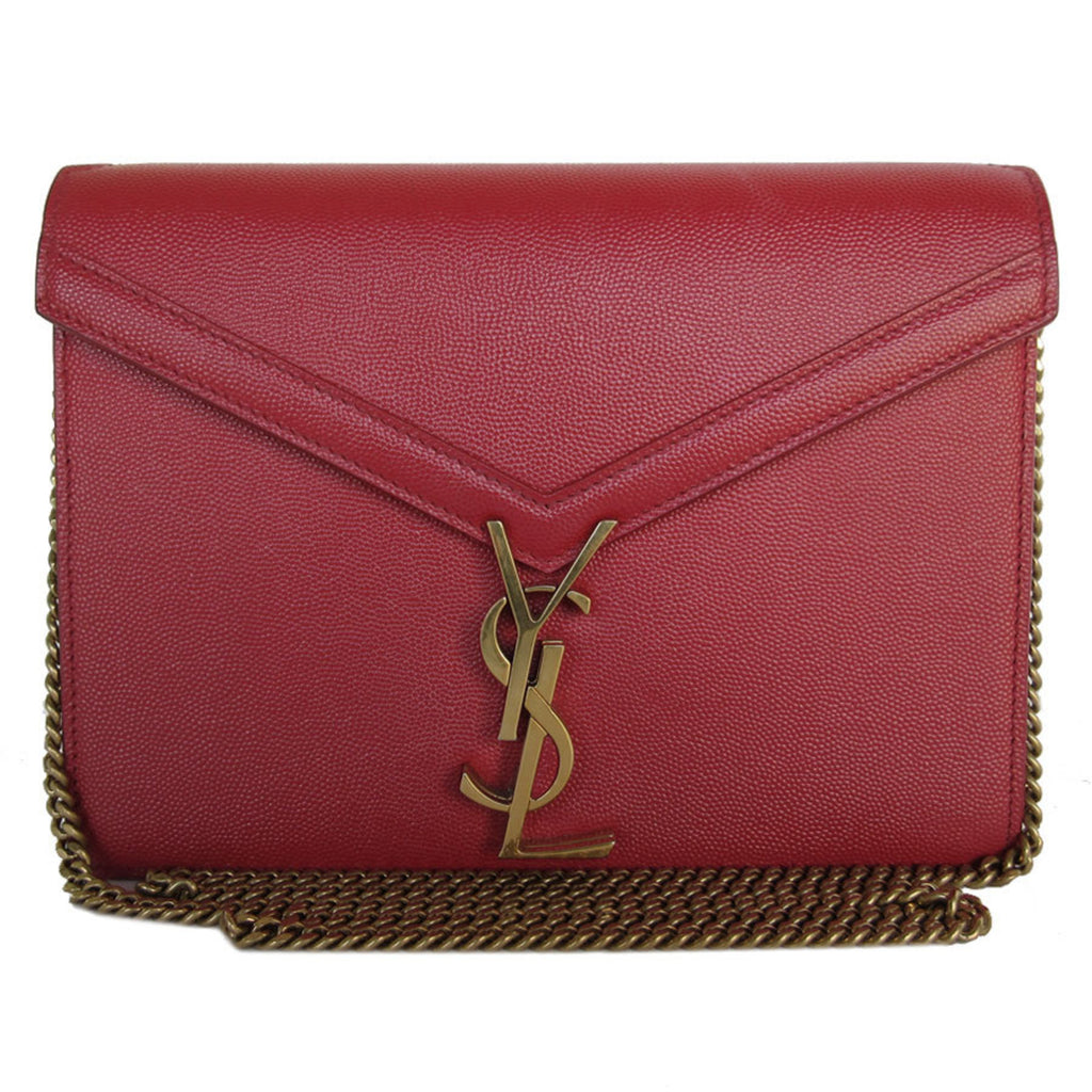 SLT Laurent shoulder bag leather metal red gold women's s0559a