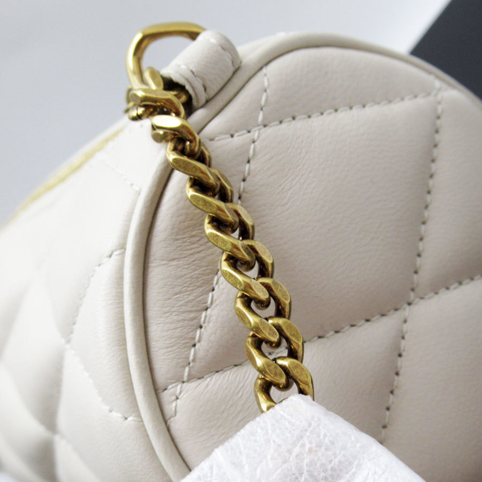 SLT Laurent SAINT LAURENT handbag leather ivory women's 699703 t19370f