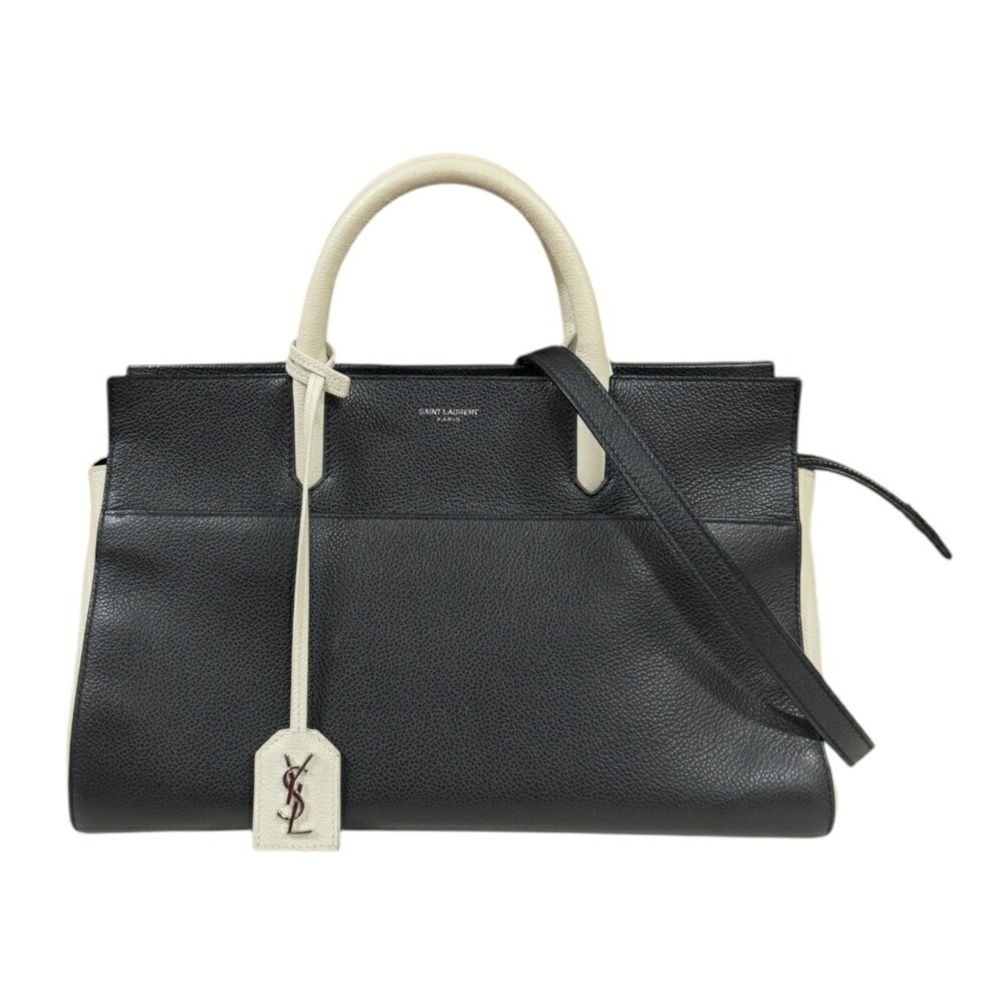 SLT Laurent Cabas Rive Gauche Shoulder Bag Leather 436620 Black Women's SAINT LAURENT