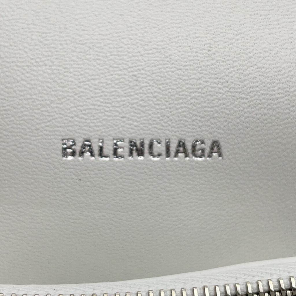 BLCG Crush Small Chain Shoulder Bag in White Leather (716351)