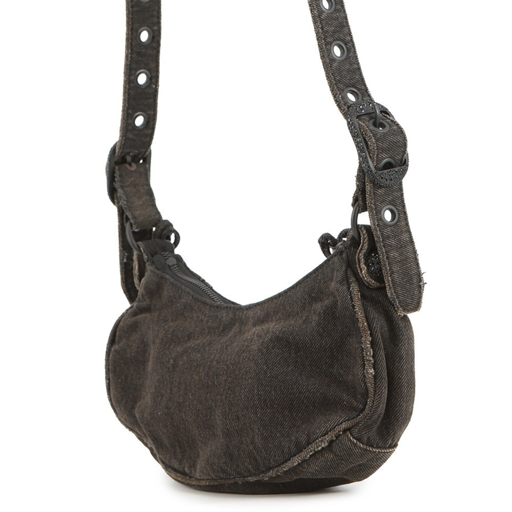 BLCG Le Cagoule XS Denim Shoulder Bag 671309 BALENCIAGA