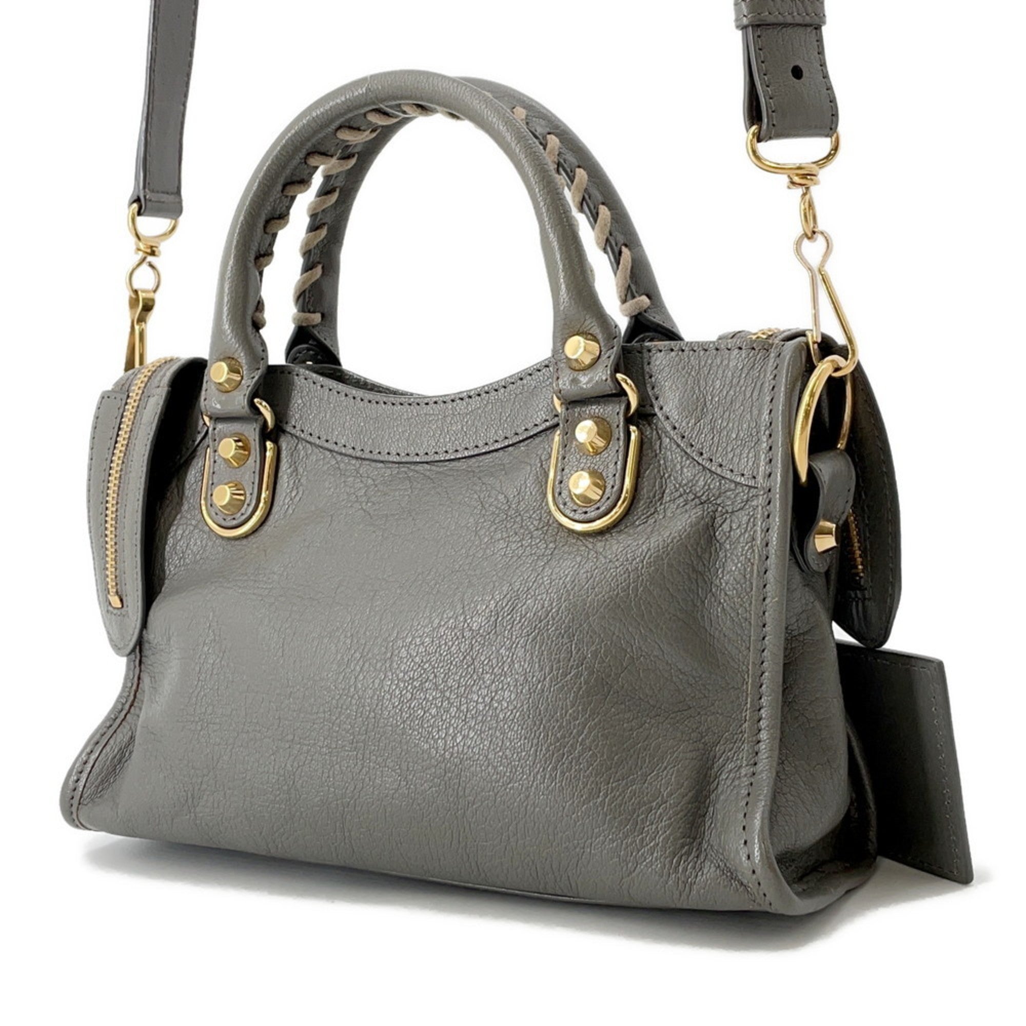 BLCG Classic Metal Edge Mini City Handbag 390160 BALENCIAGA 2-way