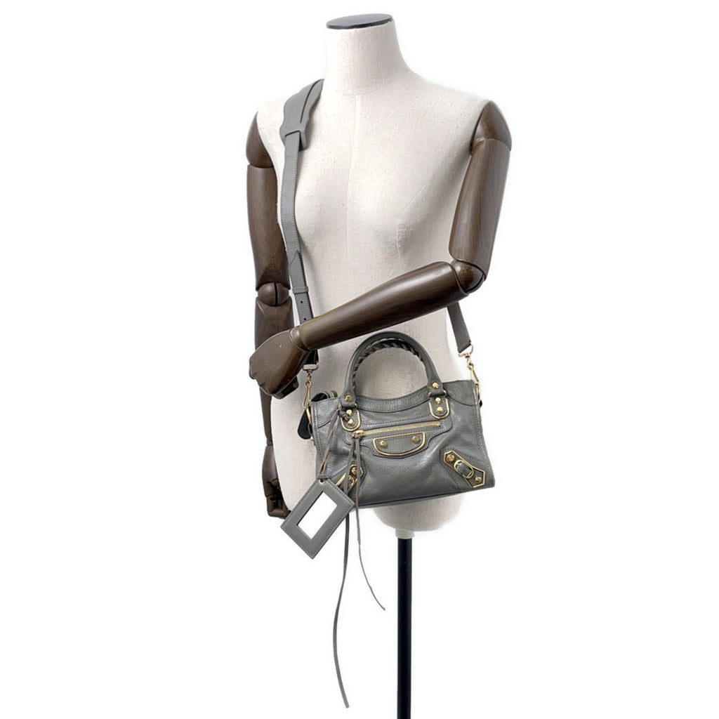 BLCG Classic Metal Edge Mini City Handbag 390160 BALENCIAGA 2-way