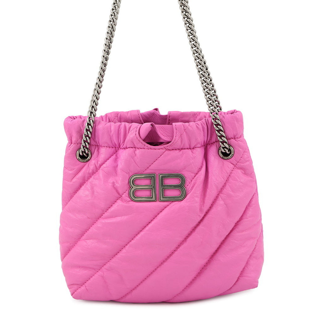 BLCG Chain Shoulder Bag in Crushed XS Leather (781796) - BALENCIAGA 2-Way