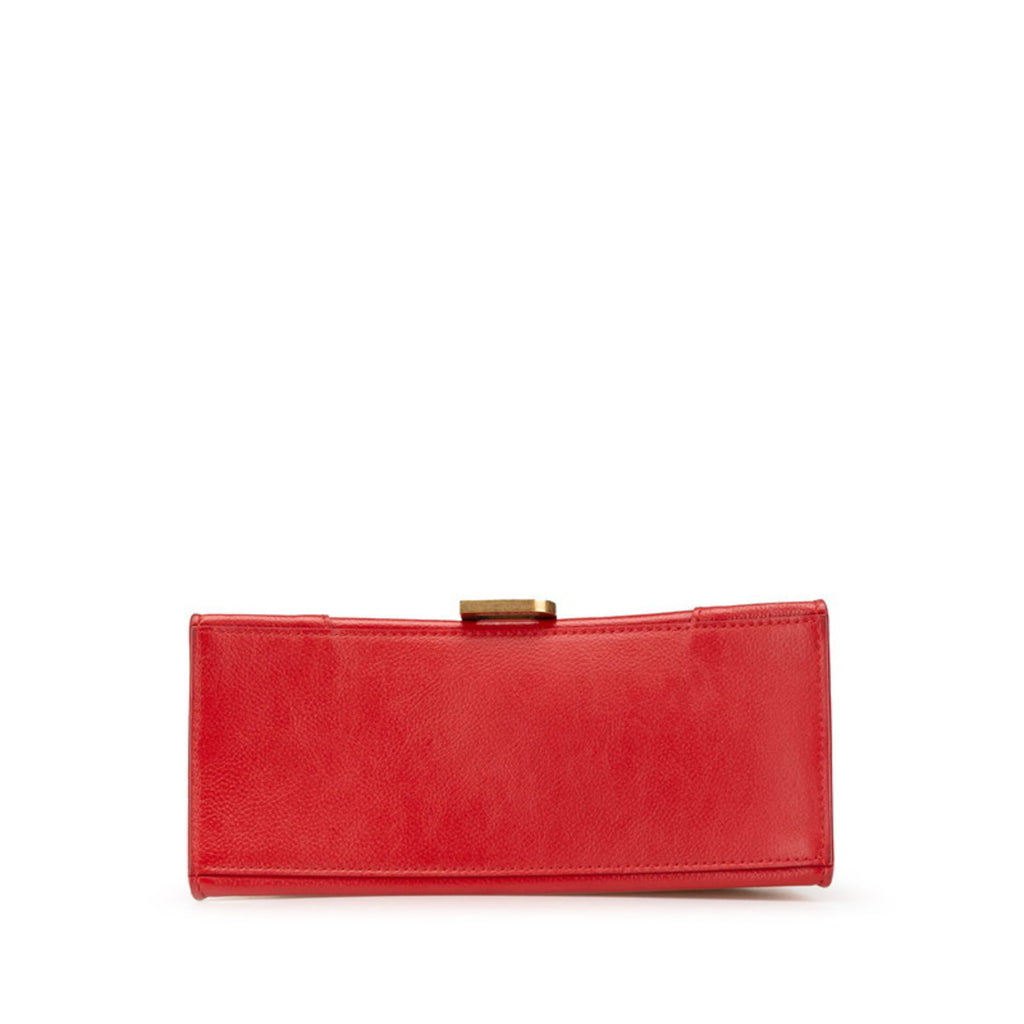 BLCG Hourglass Handbag/Shoulder Bag 2WAY 593546 Red Leather Women's BALENCIAGA