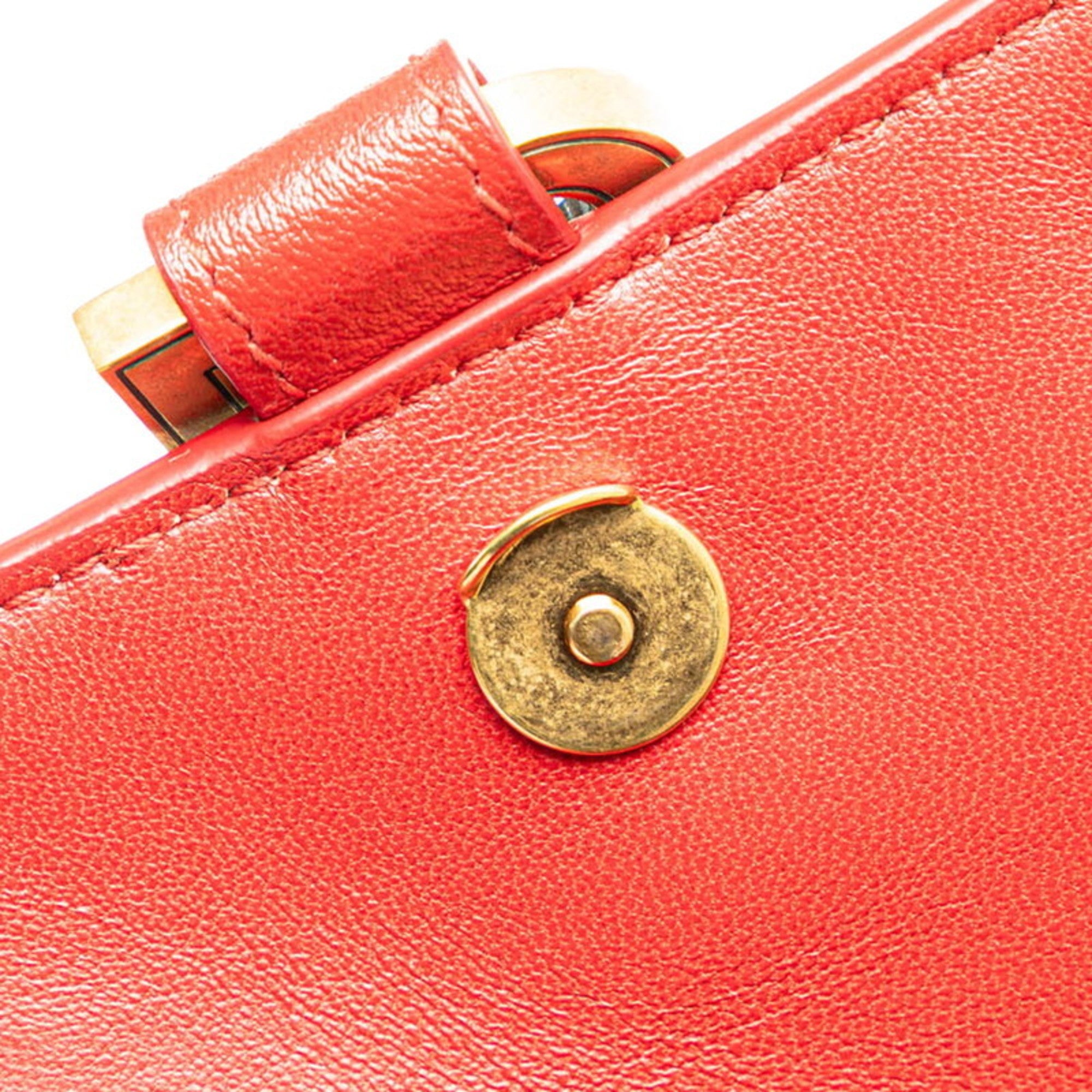 BLCG Hourglass Handbag/Shoulder Bag 2WAY 593546 Red Leather Women's BALENCIAGA