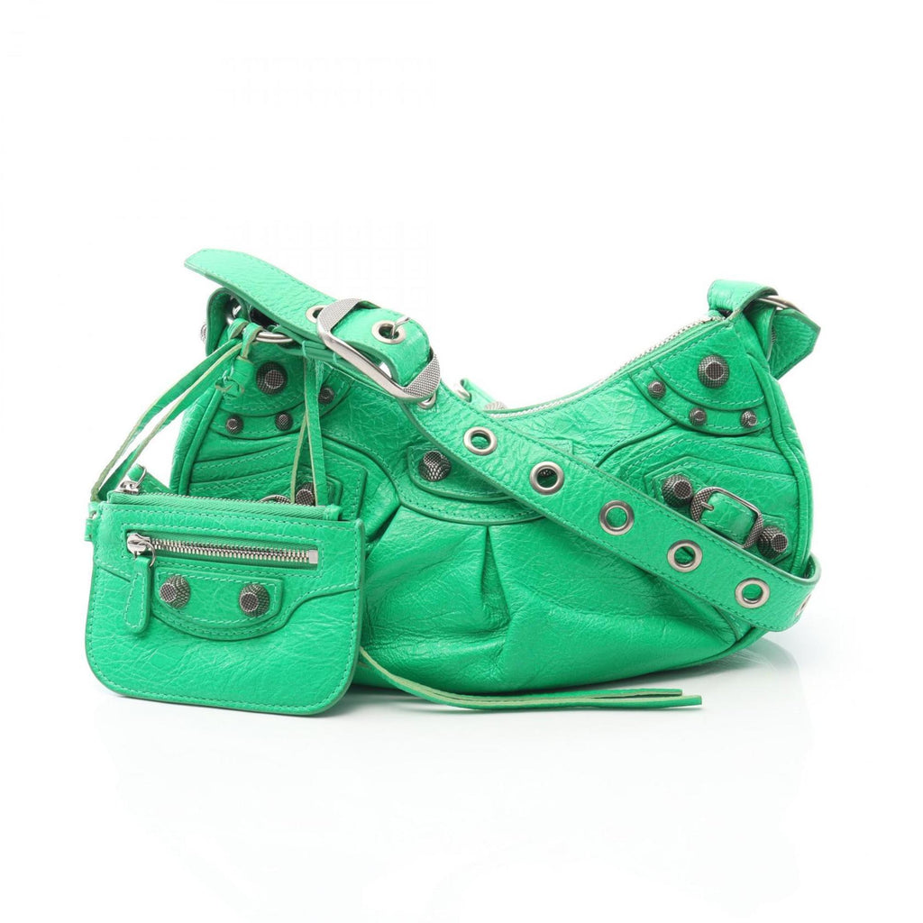 BLCG LE CAGOLE shoulder bag, leather, women's, green