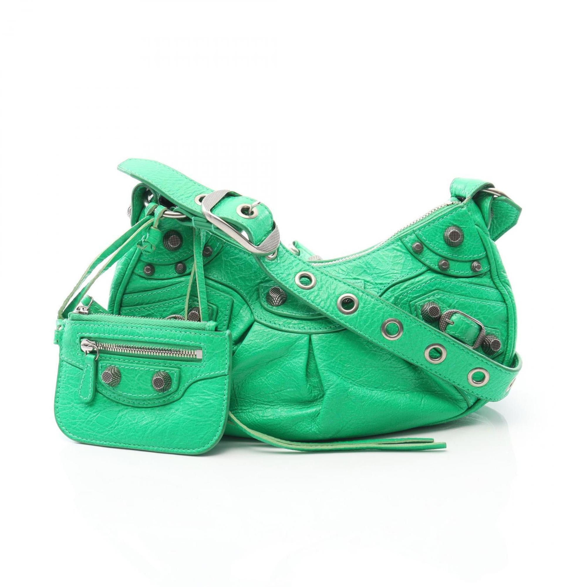 BLCG LE CAGOLE shoulder bag, leather, women's, green