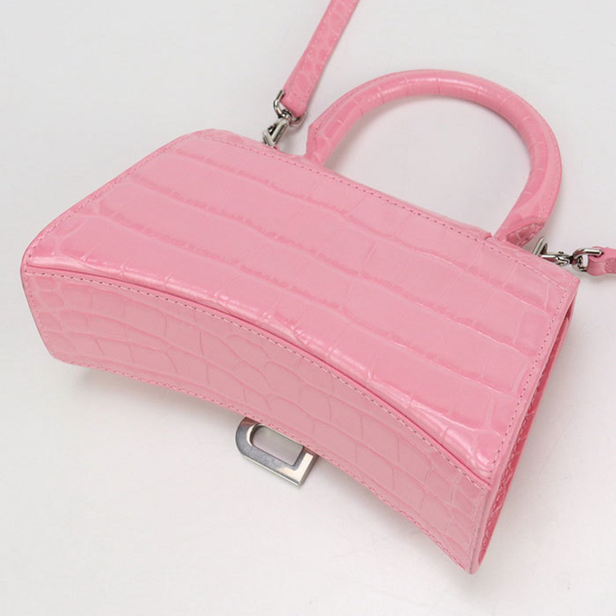 BLCG Handbag 592833 Top Handle Bag XS 2WAY Hourglass Women's Pink