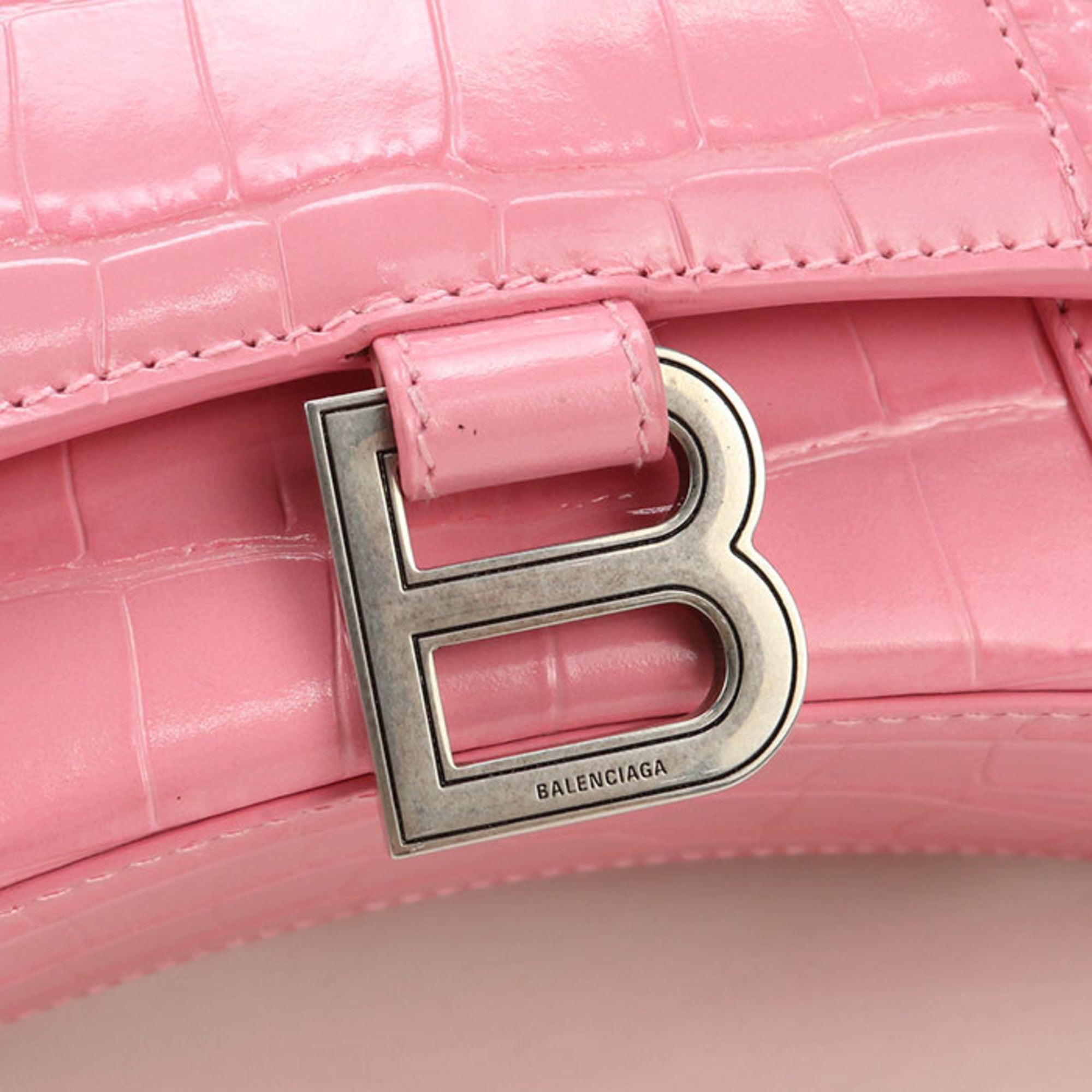 BLCG Handbag 592833 Top Handle Bag XS 2WAY Hourglass Women's Pink