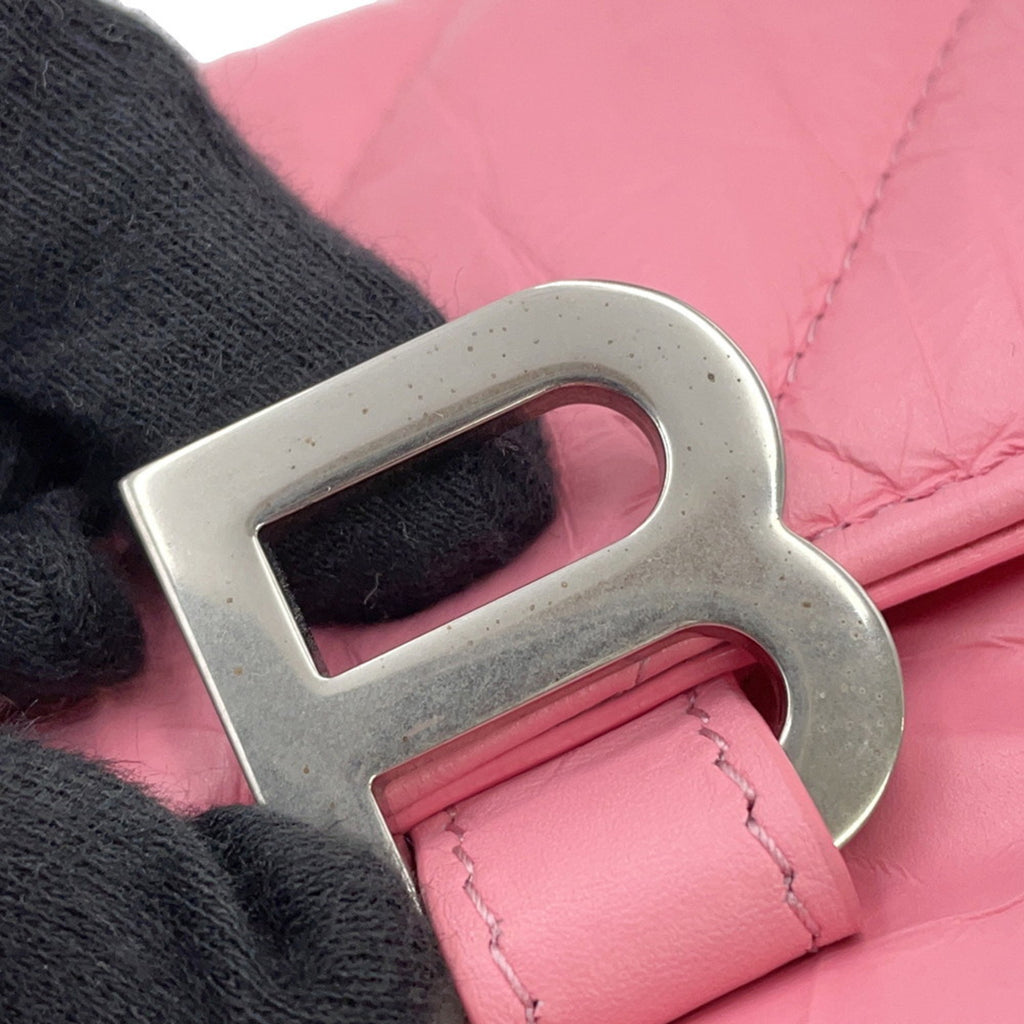 BLCG Chain Shoulder Bag in Crushed XS Leather 736016 BALENCIAGA