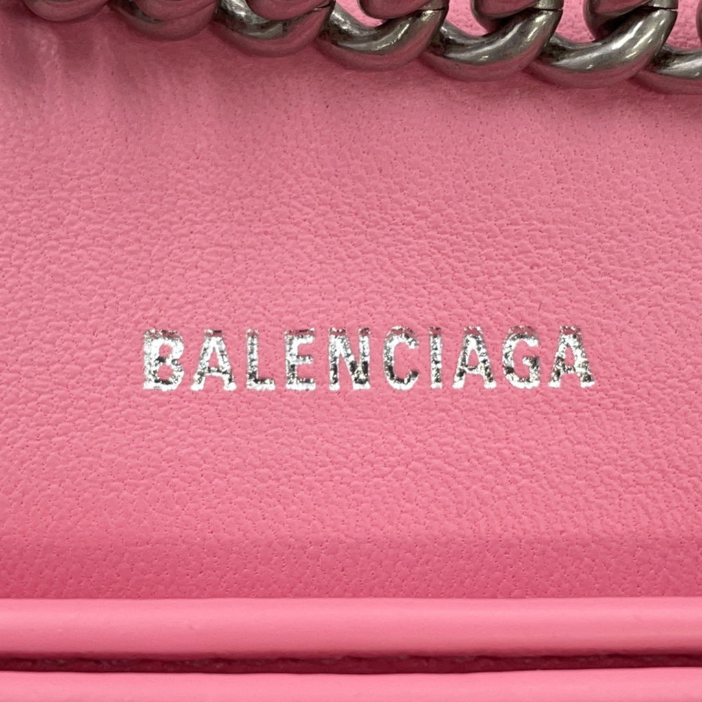 BLCG Chain Shoulder Bag in Crushed XS Leather 736016 BALENCIAGA