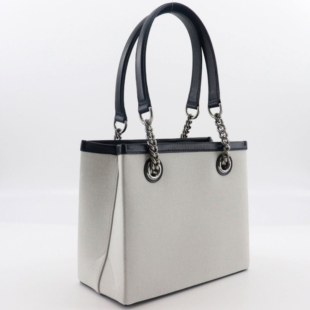 BLCG Small Tote Bag 7599412AA9260 Nylon Canvas Light Grey Women's