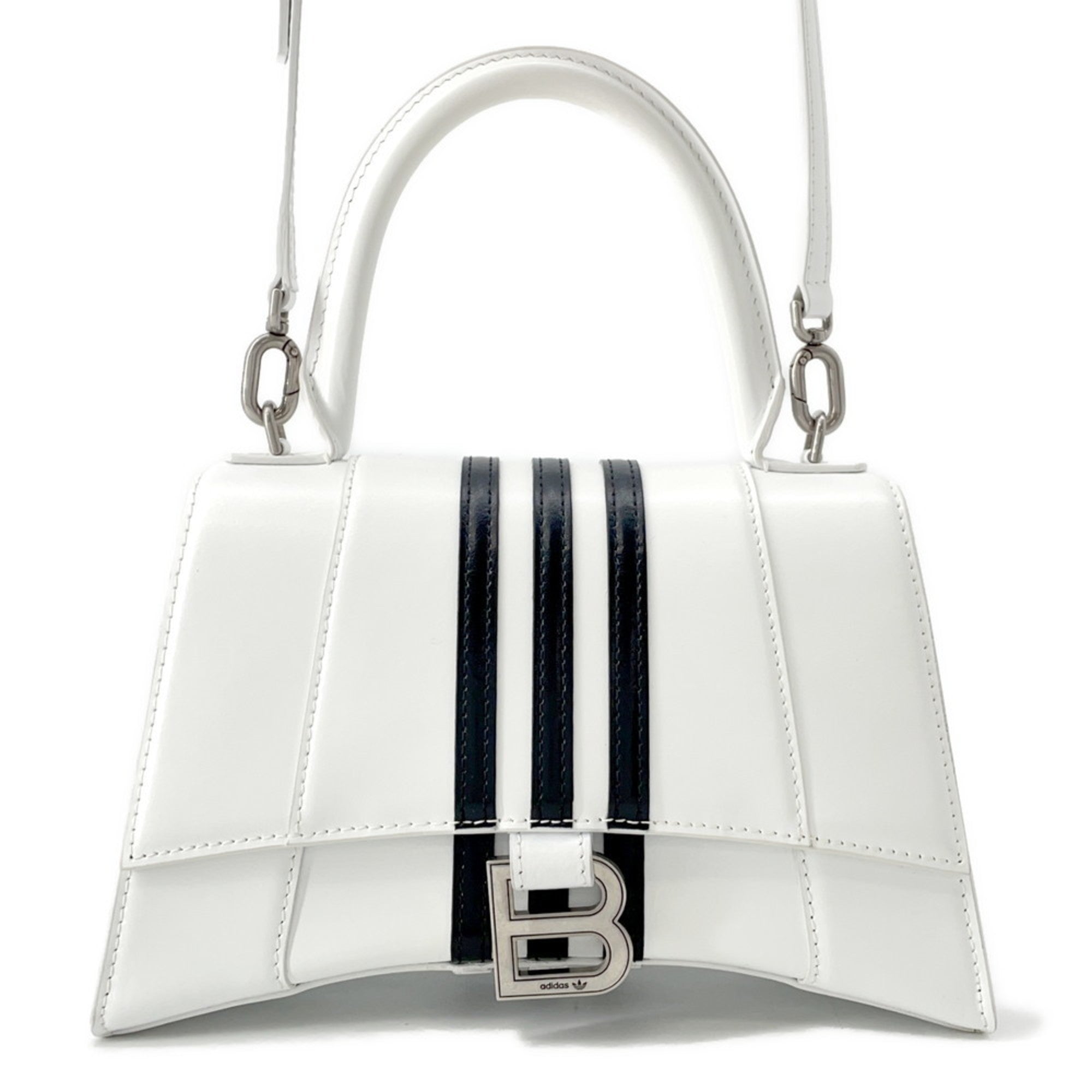BLCG Handbag Hourglass S 593546 BALENCIAGA 2way White