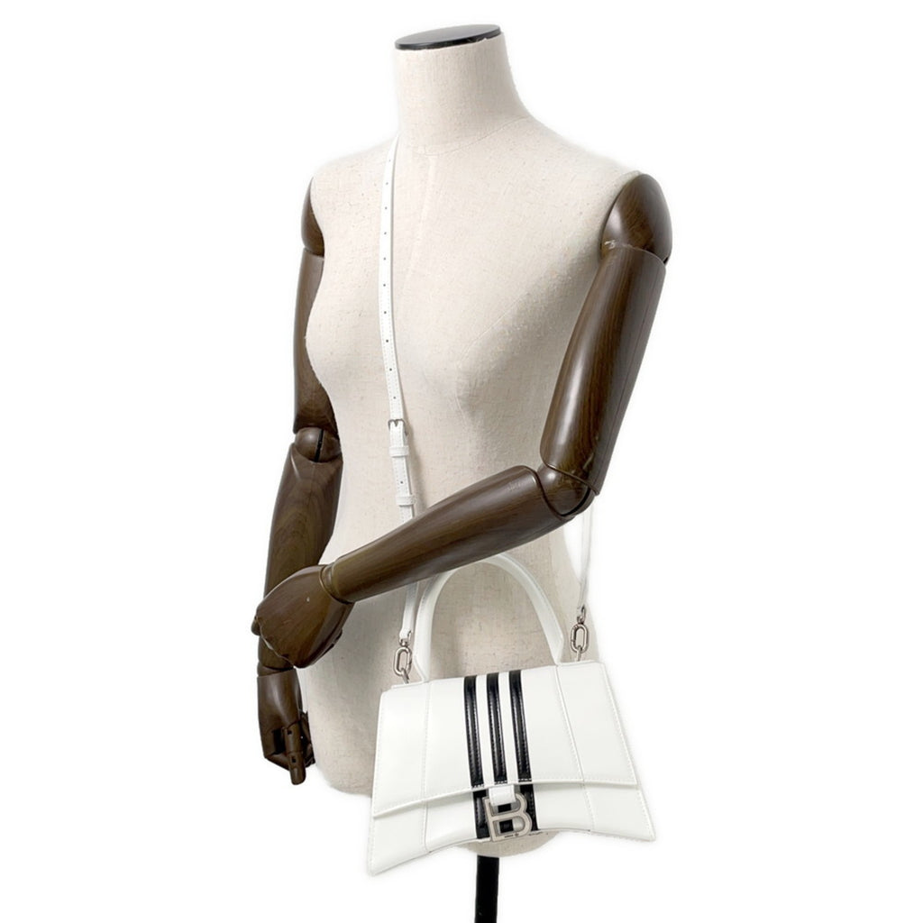 BLCG Handbag Hourglass S 593546 BALENCIAGA 2way White