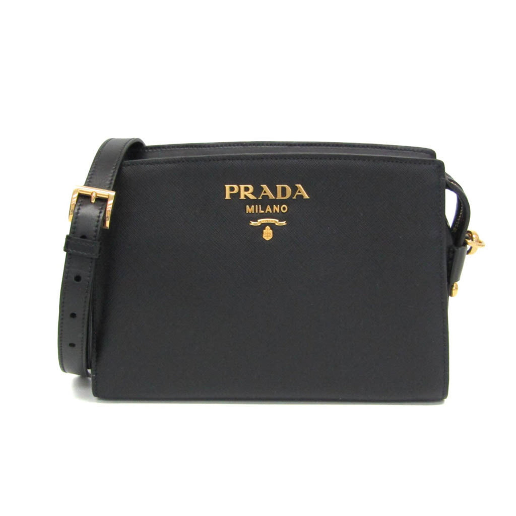 PDA 9Y19AU PELLETTERIA Women's Leather Shoulder Bag Black