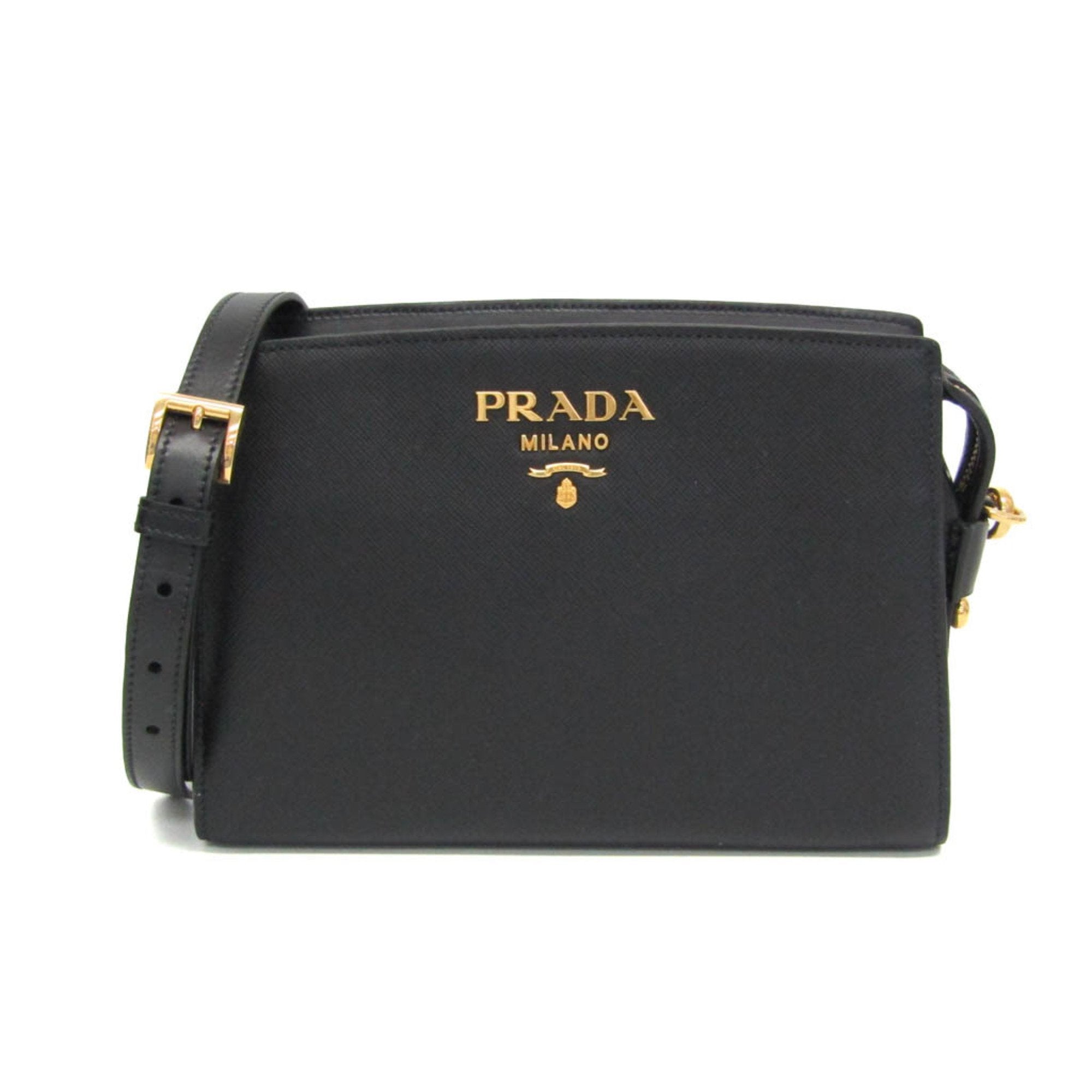PDA 9Y19AU PELLETTERIA Women's Leather Shoulder Bag Black