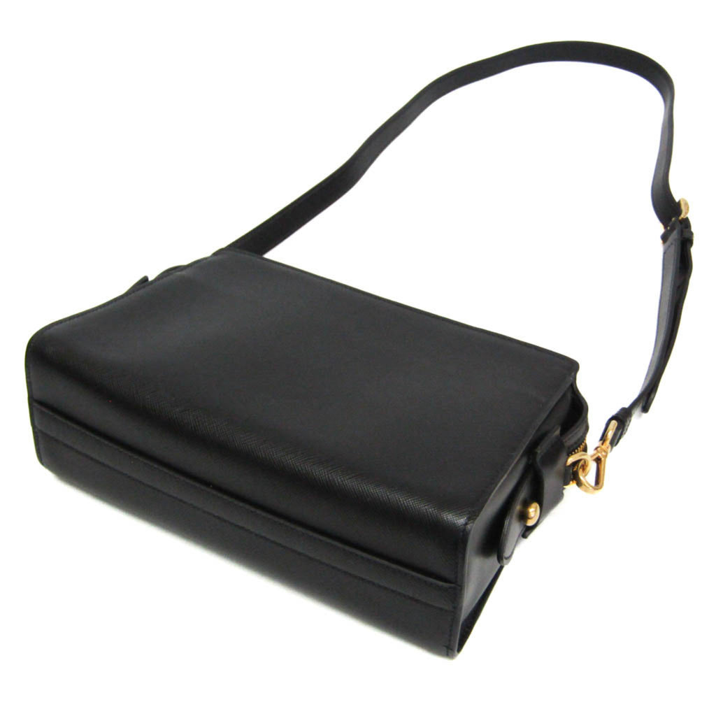 PDA 9Y19AU PELLETTERIA Women's Leather Shoulder Bag Black