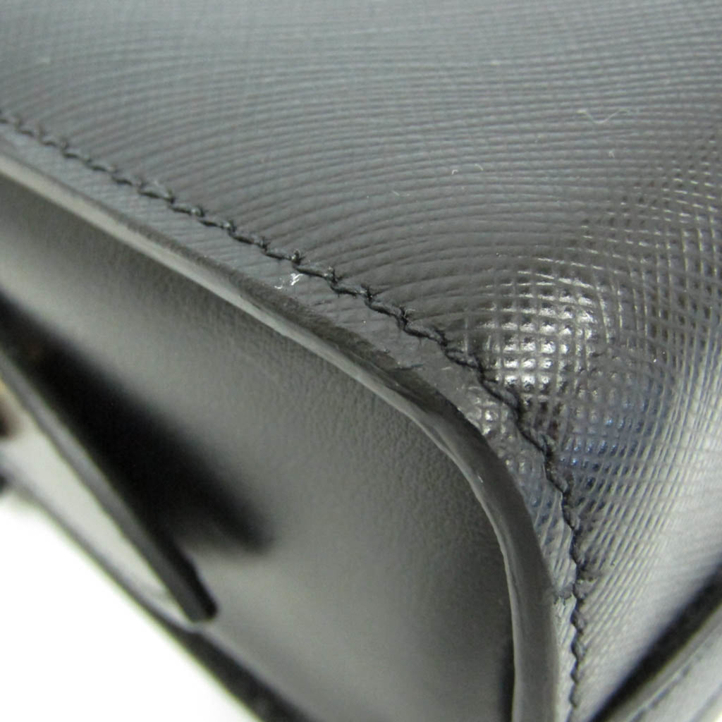 PDA 9Y19AU PELLETTERIA Women's Leather Shoulder Bag Black