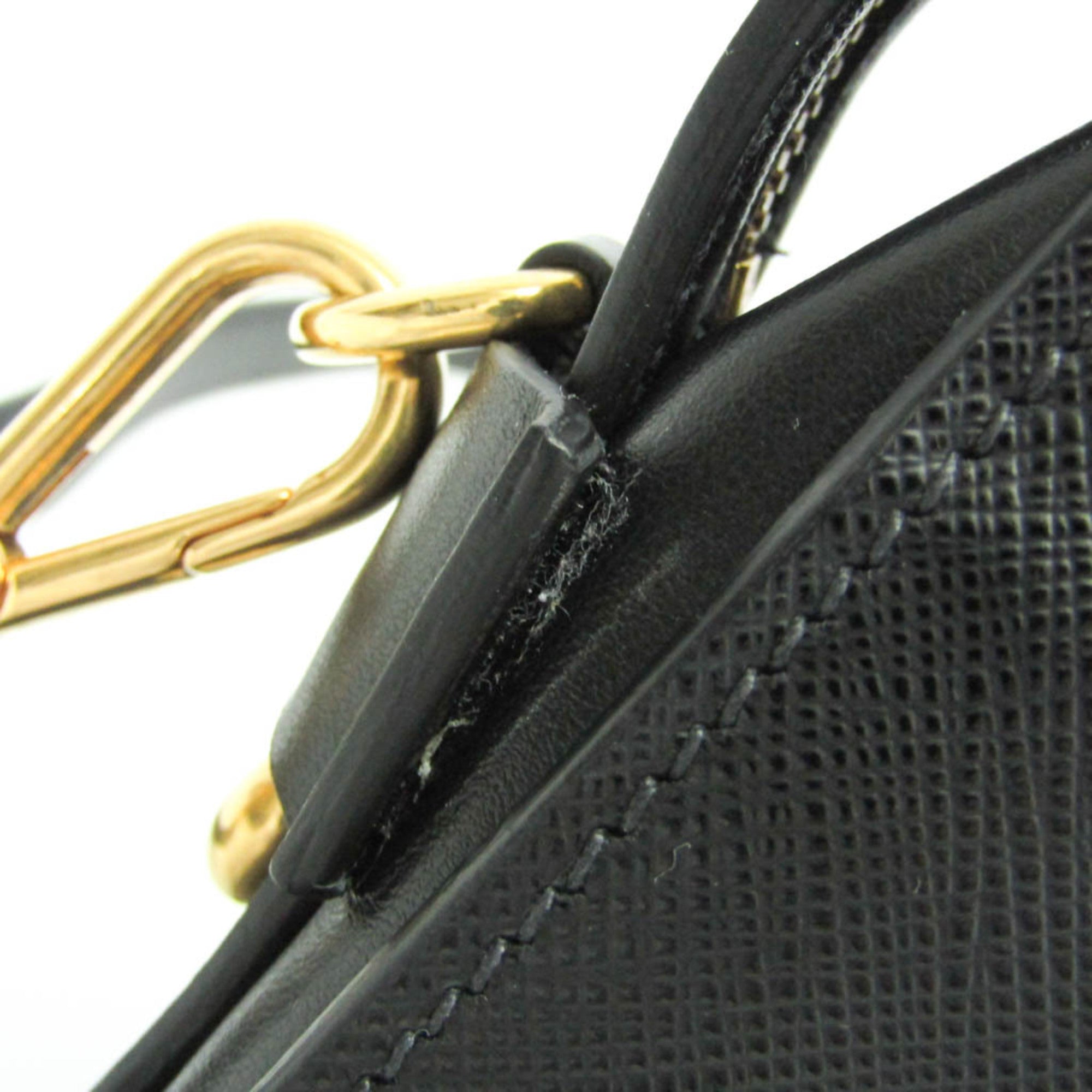 PDA 9Y19AU PELLETTERIA Women's Leather Shoulder Bag Black