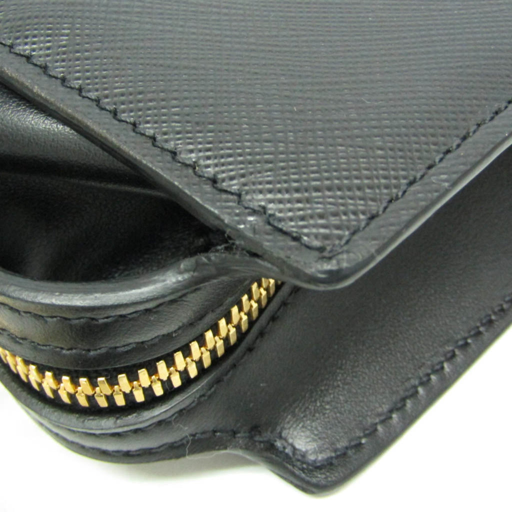 PDA 9Y19AU PELLETTERIA Women's Leather Shoulder Bag Black