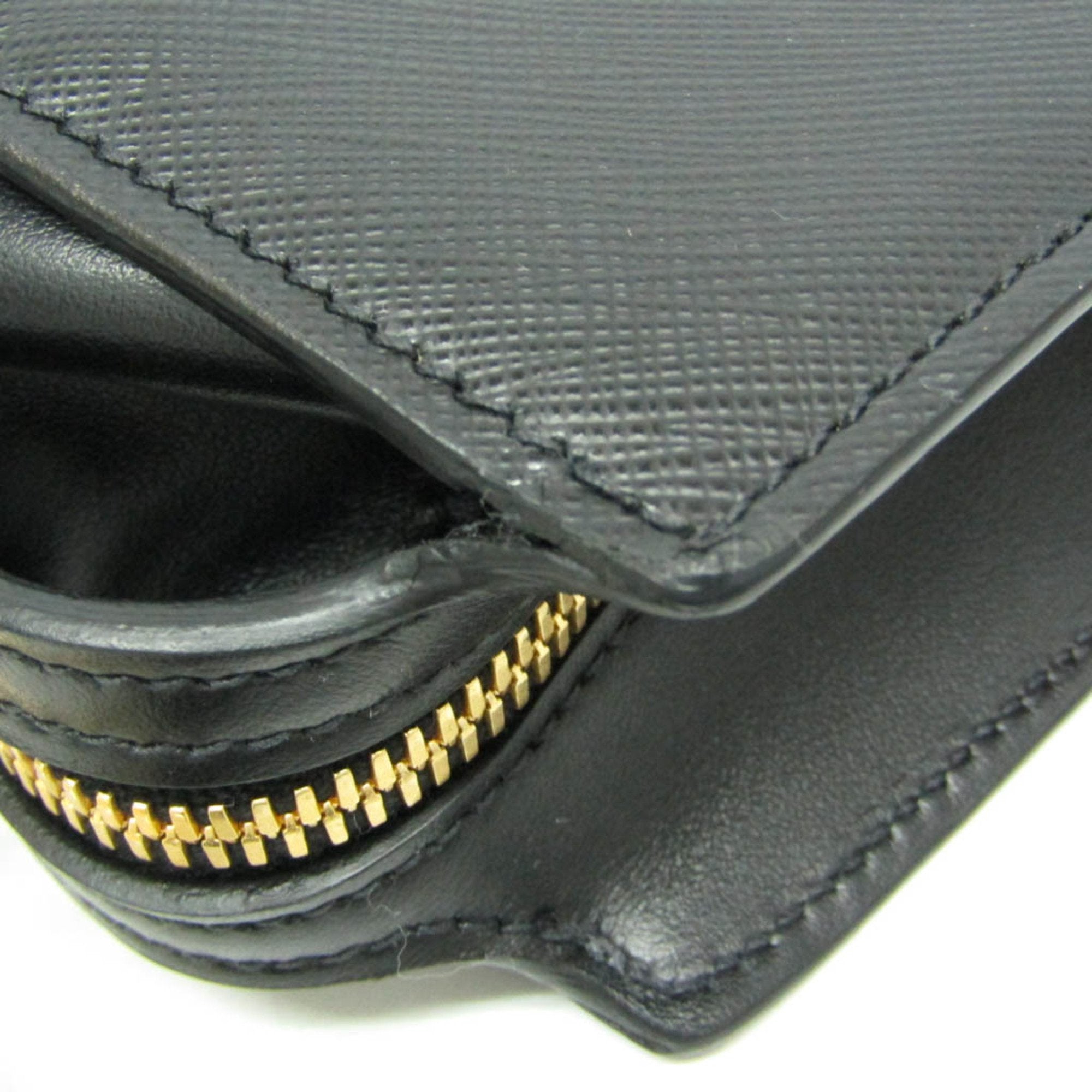 PDA 9Y19AU PELLETTERIA Women's Leather Shoulder Bag Black