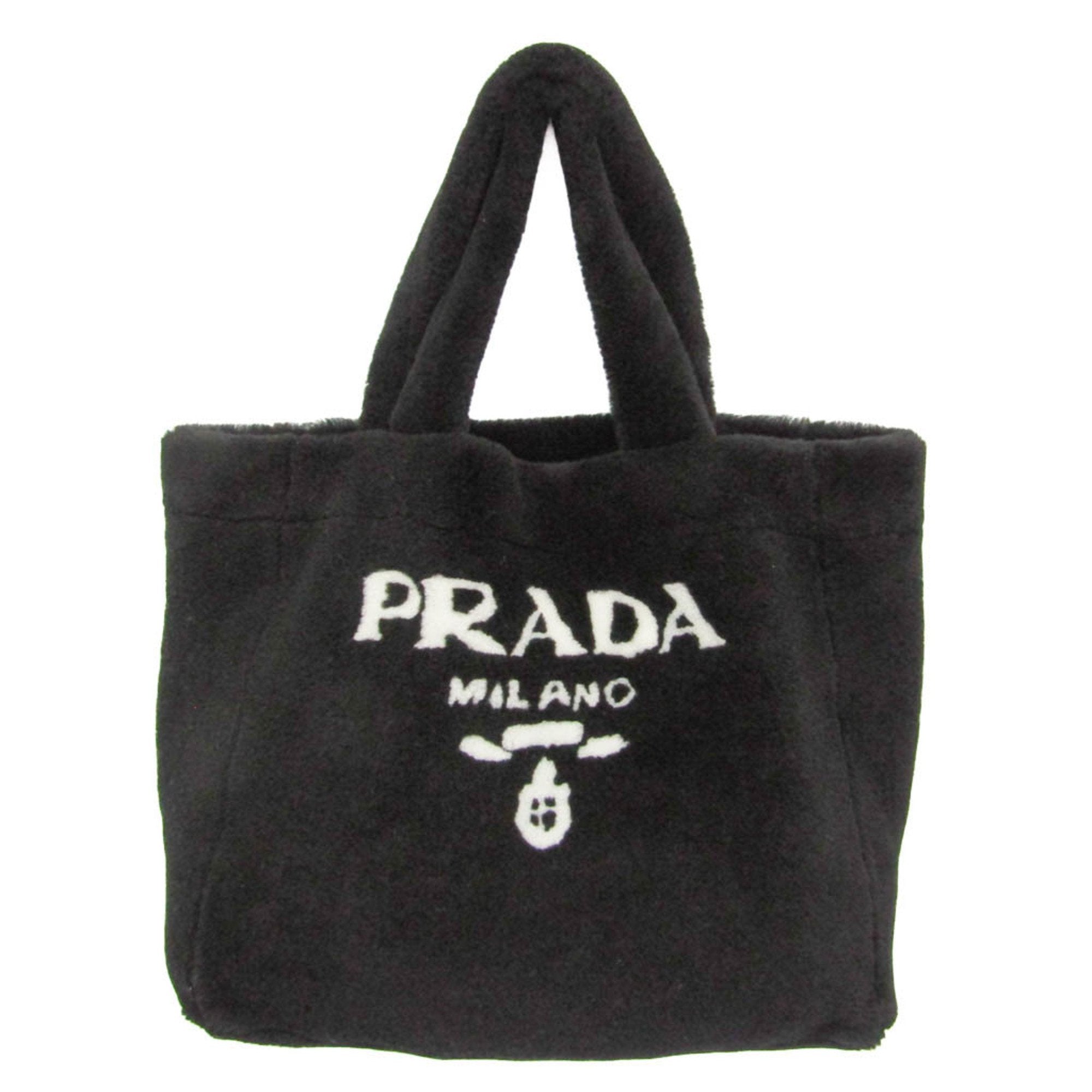 PDA MONTONE 1BF130 Women,Men Fur Tote Bag Black
