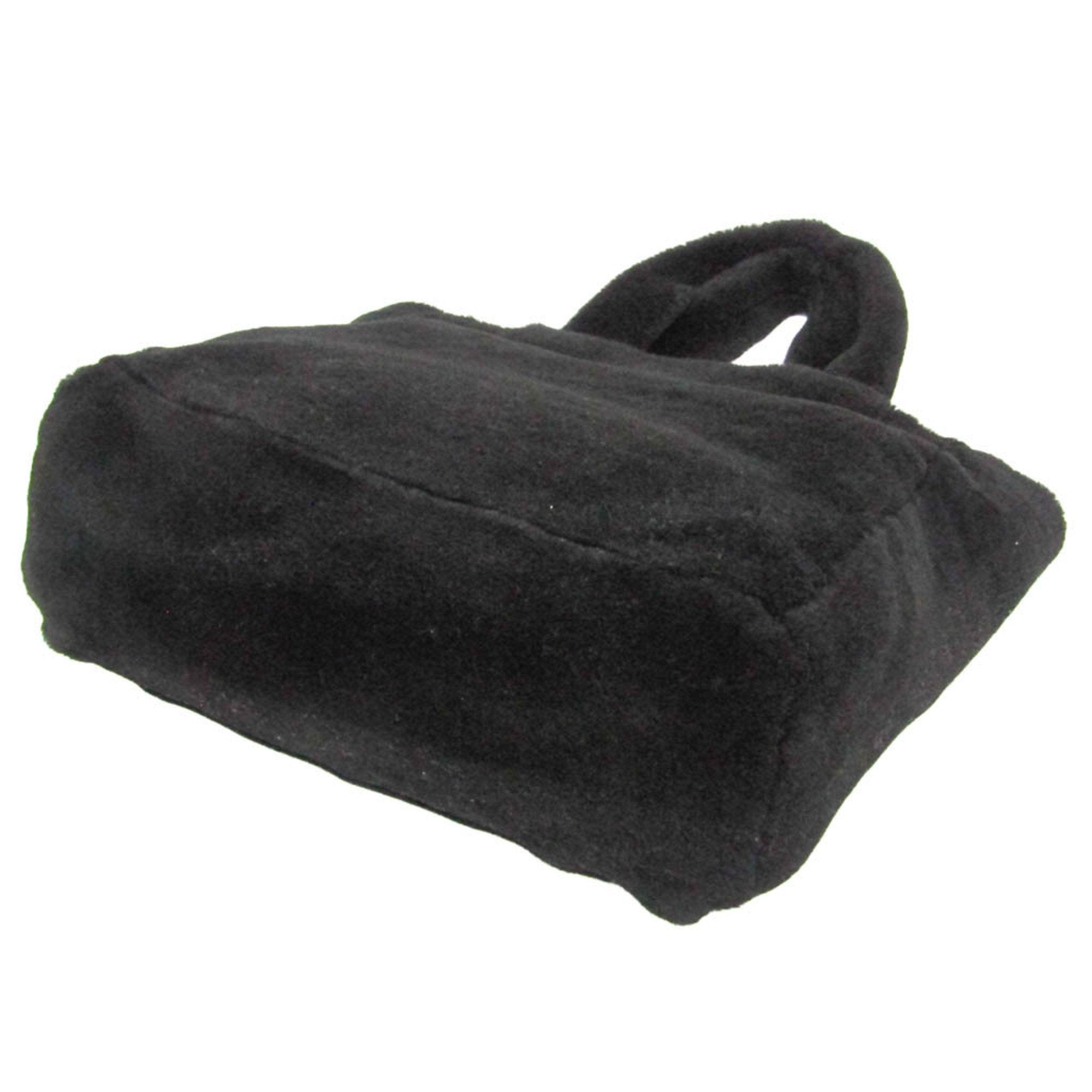 PDA MONTONE 1BF130 Women,Men Fur Tote Bag Black