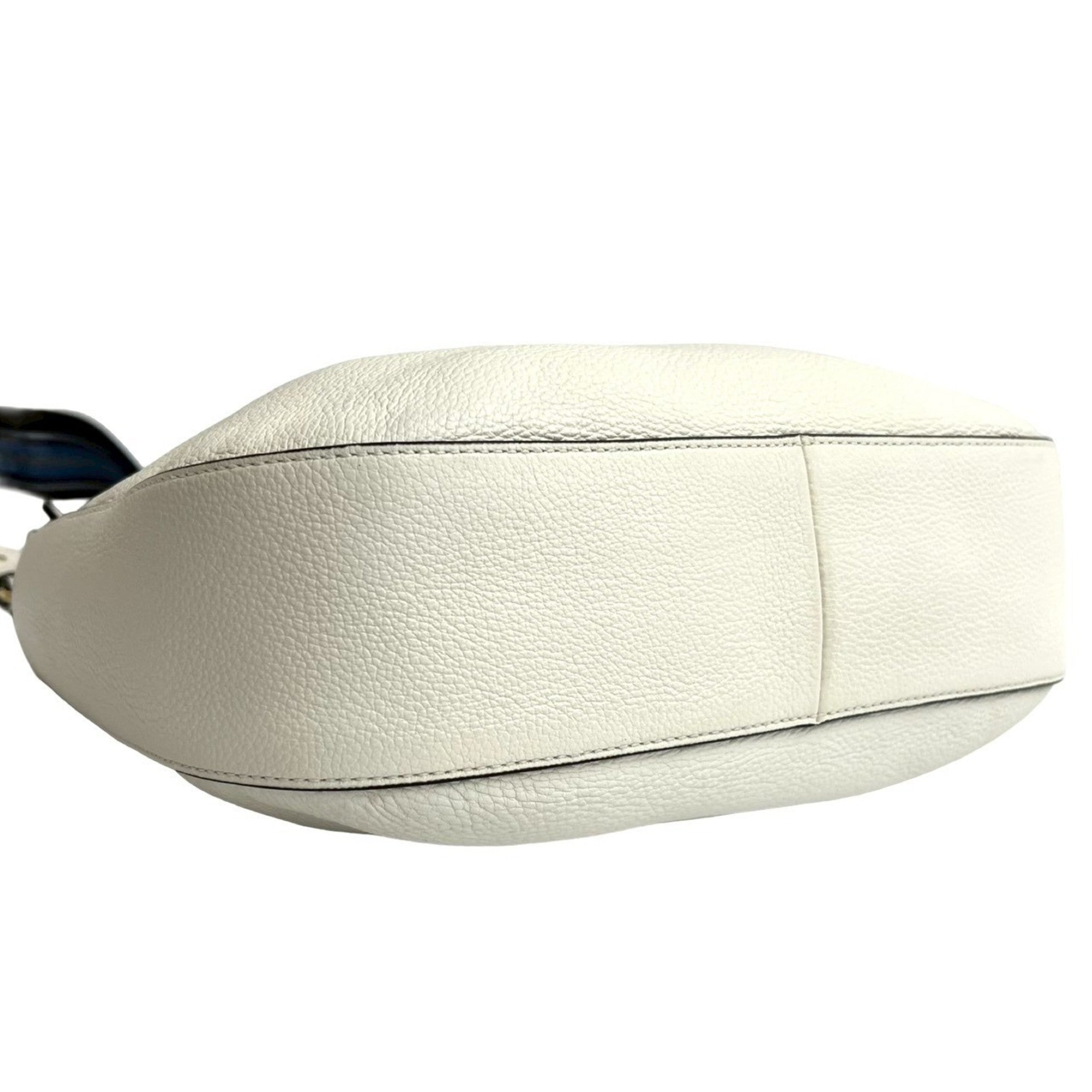 PDA Vitello Dino Leather Shoulder Bag, Sacoche, Pochette, Crossbody White, 77750, with Prada Logo and Hardware