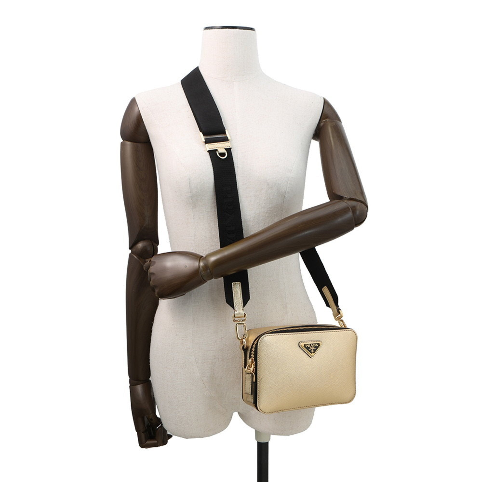 PDA Triangle Brick Saffiano Leather Shoulder Bag 2VH070 PRADA