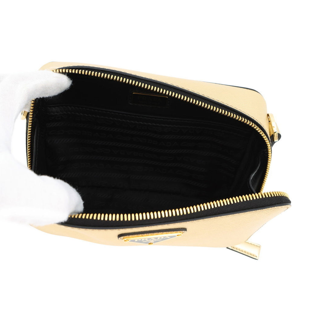 PDA Triangle Brick Saffiano Leather Shoulder Bag 2VH070 PRADA