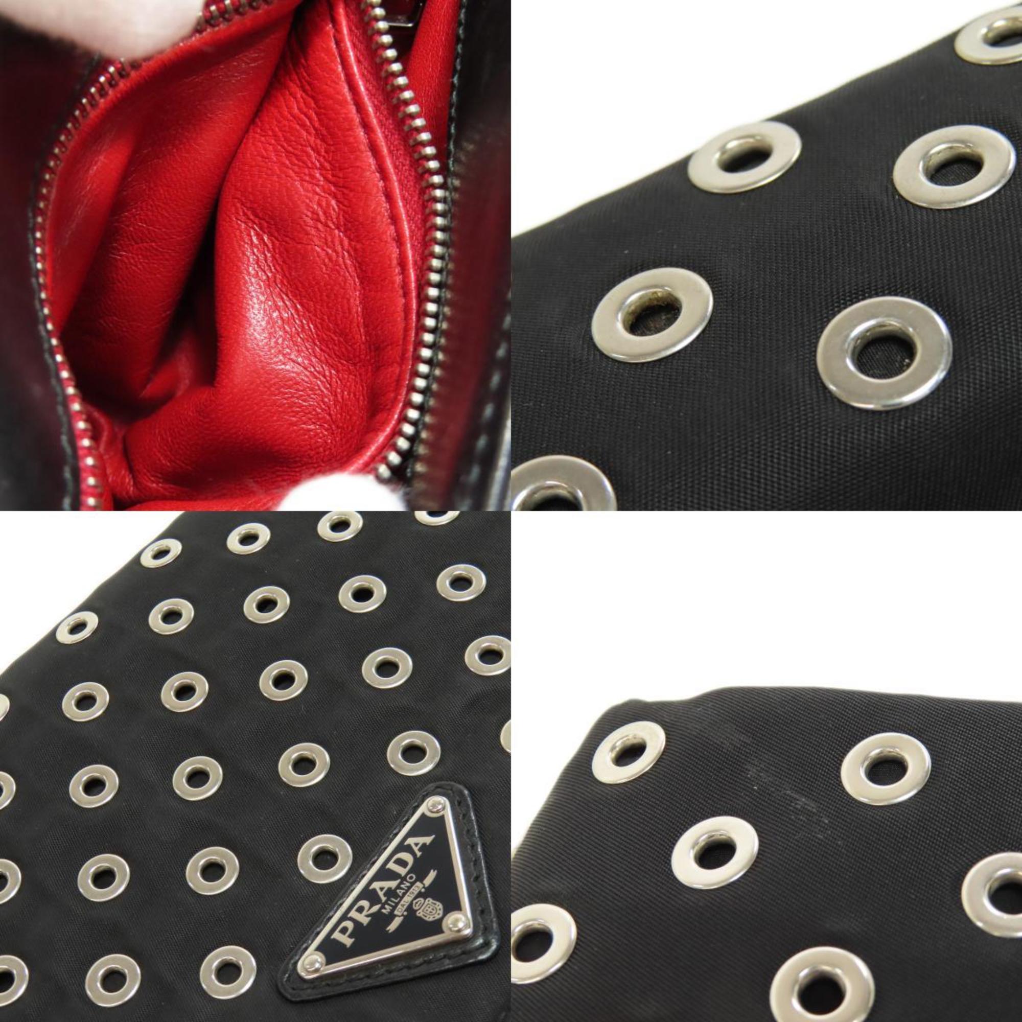 PDA Chain Shoulder Bag Calf Leather Women's PRADA