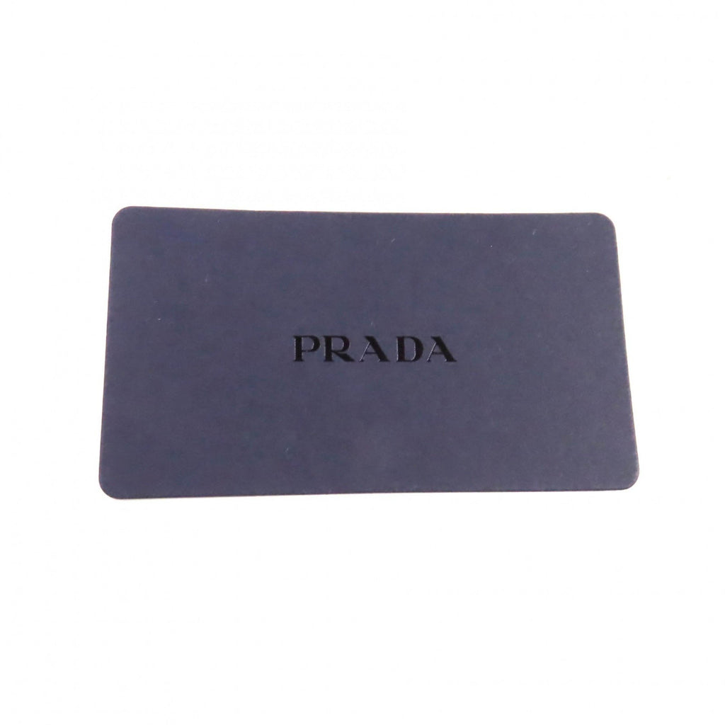 PDA 2VD065 Saffiano Leather Argilla Shoulder Bag with Triangle Logo Plate, Dust Bag, Made in Italy, Women's