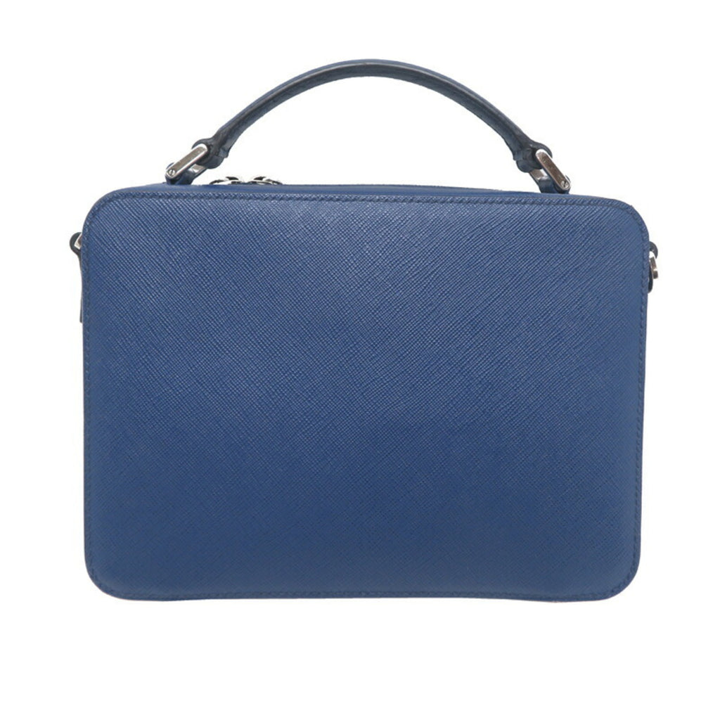 PDA Brick Saffiano Men's Shoulder Bag 2VH069 in Leather, Blue