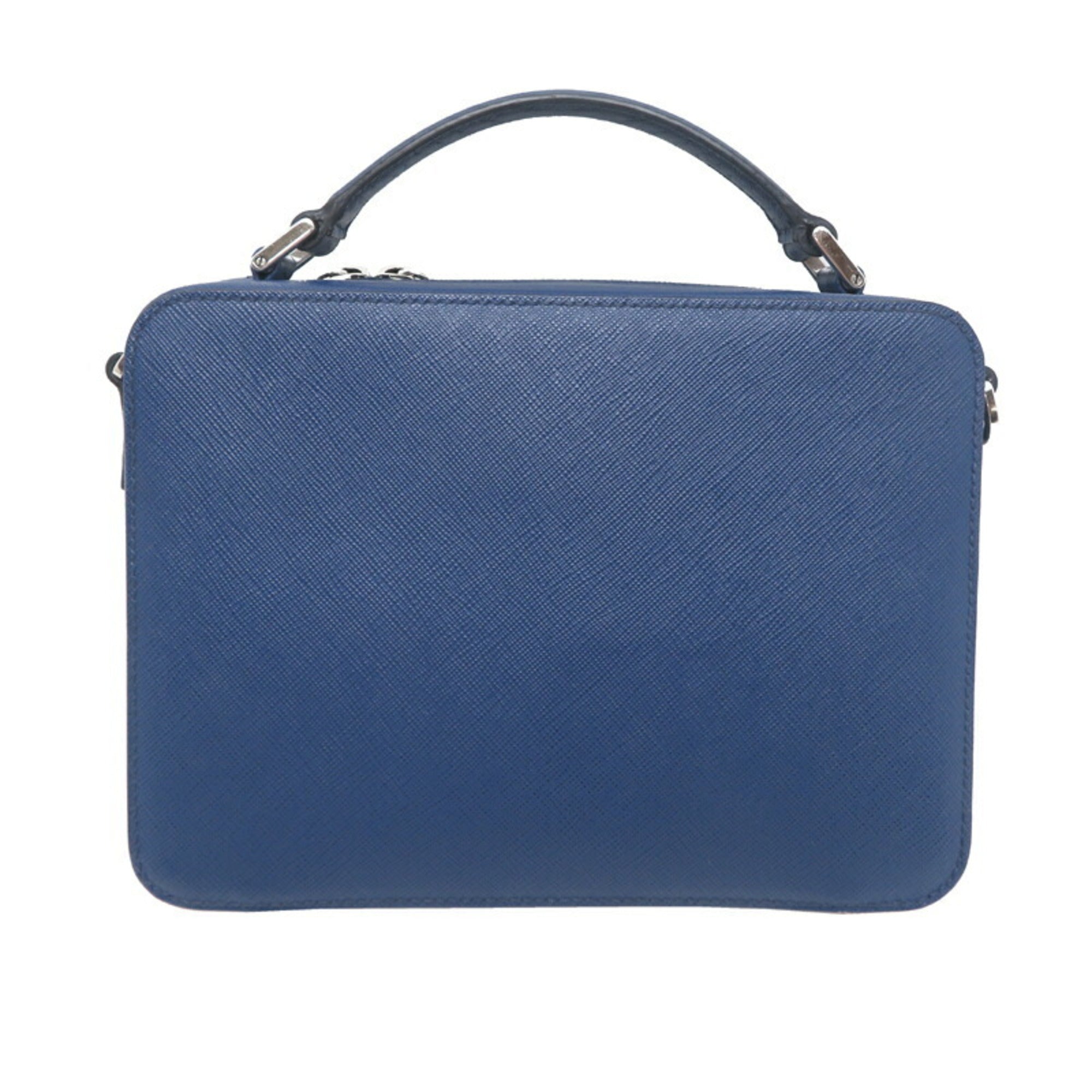 PDA Brick Saffiano Men's Shoulder Bag 2VH069 in Leather, Blue