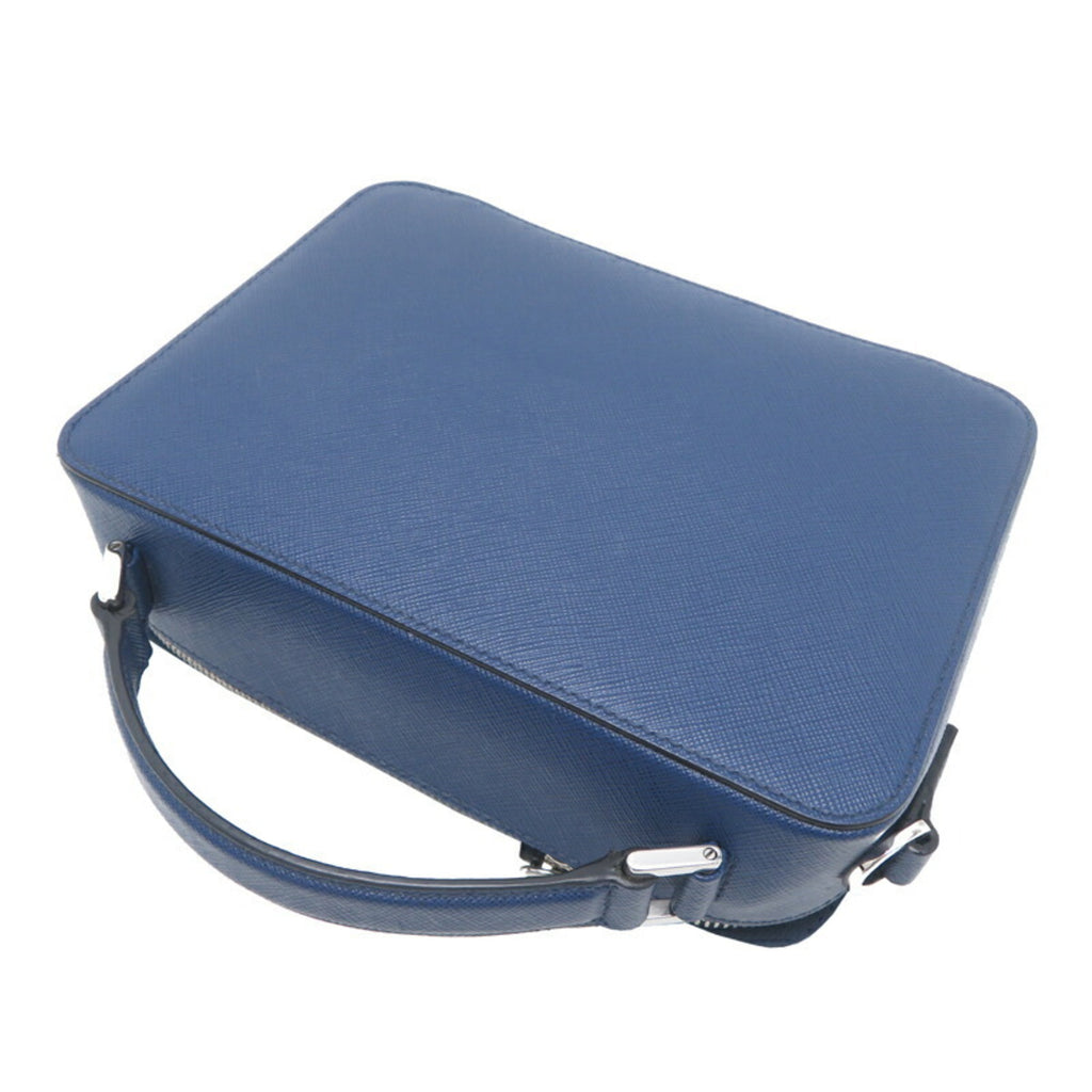 PDA Brick Saffiano Men's Shoulder Bag 2VH069 in Leather, Blue