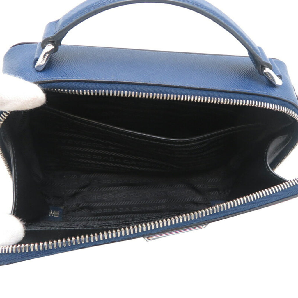 PDA Brick Saffiano Men's Shoulder Bag 2VH069 in Leather, Blue